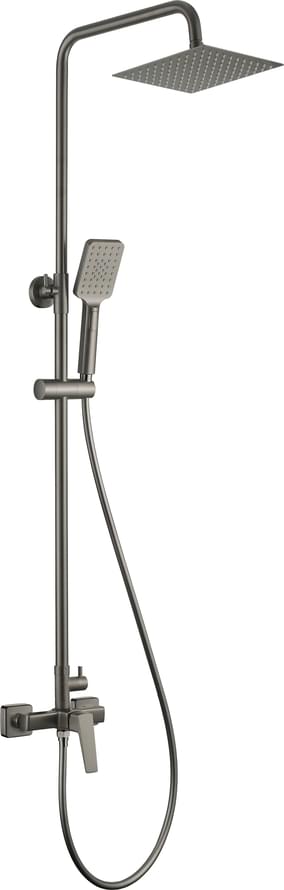 Плитка Deante Blur Душевая система BLUR со смесителем верхний душ 200x200мм титан  поверхность матовая