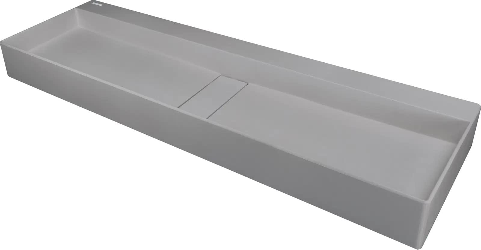 Плитка Deante Blur Раковина накладная BLUR искусственный камень 1200x400x120мм серый металлик  поверхность матовая