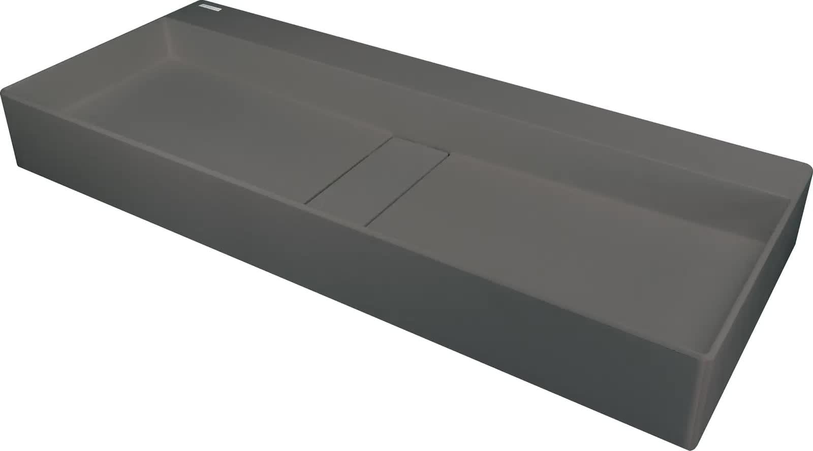 Плитка Deante Blur Раковина накладная BLUR искусственный камень 800x400x120мм антрацит металлик  поверхность матовая