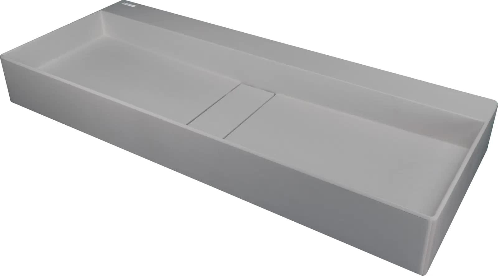 Плитка Deante Blur Раковина накладная BLUR искусственный камень 800x400x120мм серый металлик  поверхность матовая