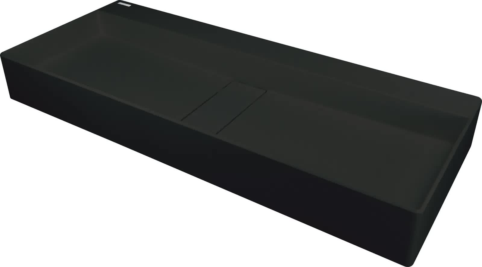 Плитка Deante Blur Раковина накладная BLUR искусственный камень 800x400x120мм черный  поверхность матовая