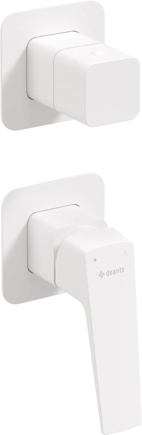 Плитка Deante Blur Смеситель BLUR встраиваемый для душа 2 выхода с внутренней частью белый матовый  поверхность матовая