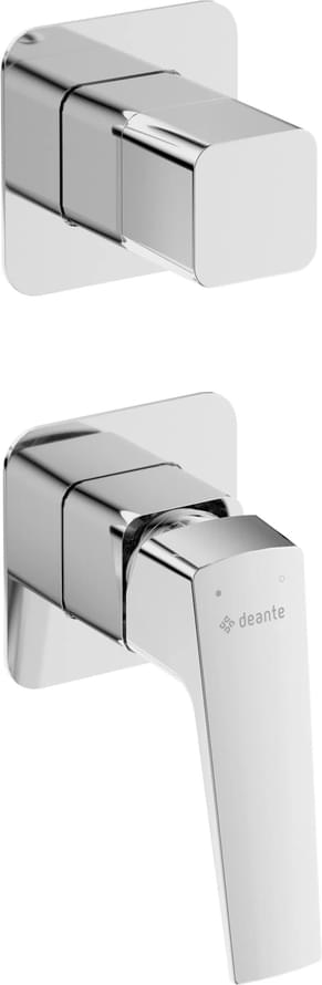 Плитка Deante Blur Смеситель BLUR встраиваемый для душа 2 выхода с внутренней частью хром  поверхность глянец
