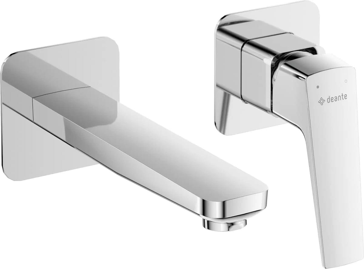 Плитка Deante Blur Смеситель BLUR для раковины настенный с внутренней частью хром  поверхность глянец