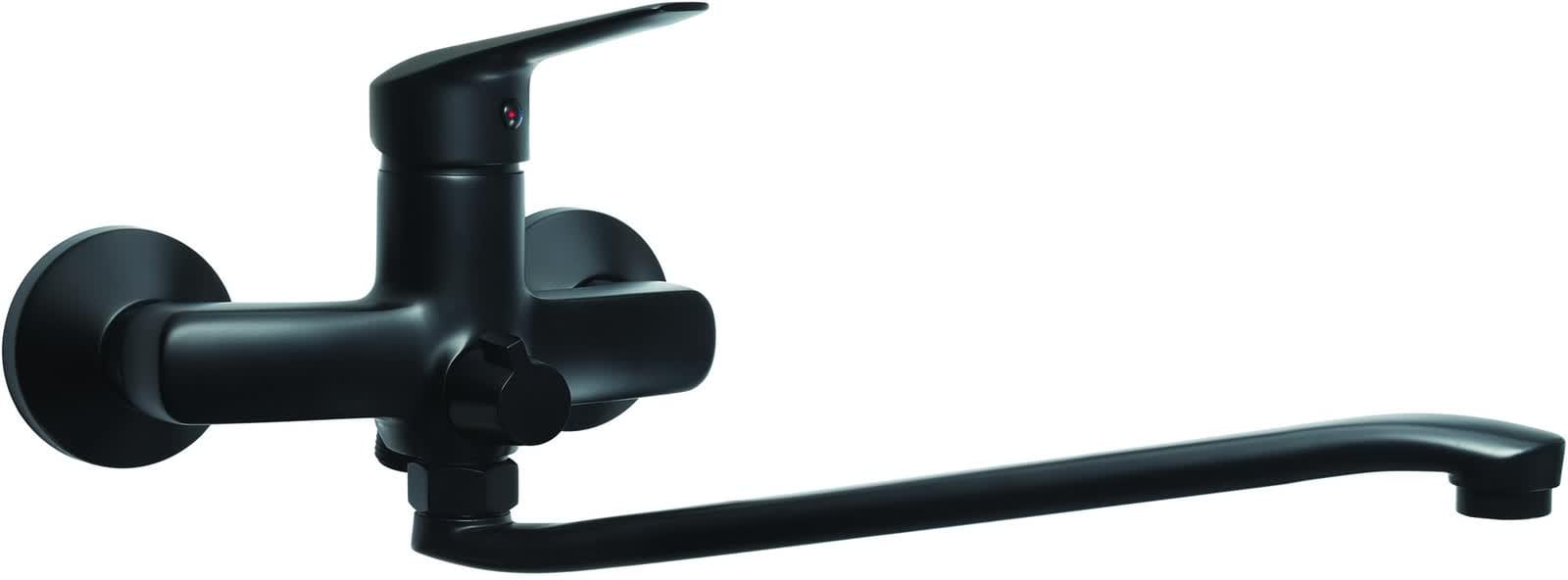 Плитка Deante Boro Смеситель BORO для ванны с длинным изливом черный  поверхность матовая