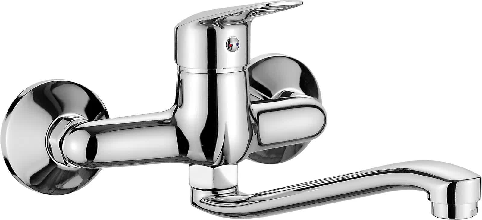 Плитка Deante Boro Смеситель BORO для кухни настенный излив 278мм хром  поверхность глянец