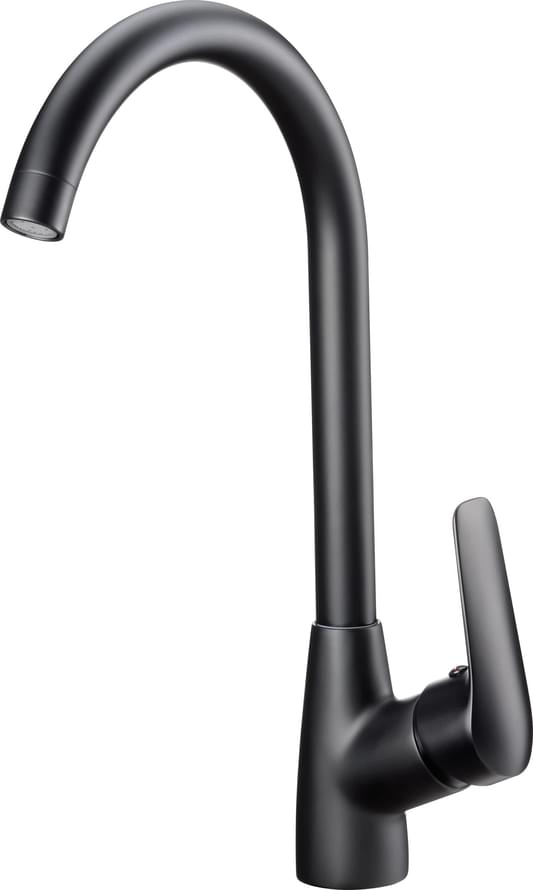 Плитка Deante Boro Смеситель BORO для кухни с высоким изливом черный  поверхность матовая