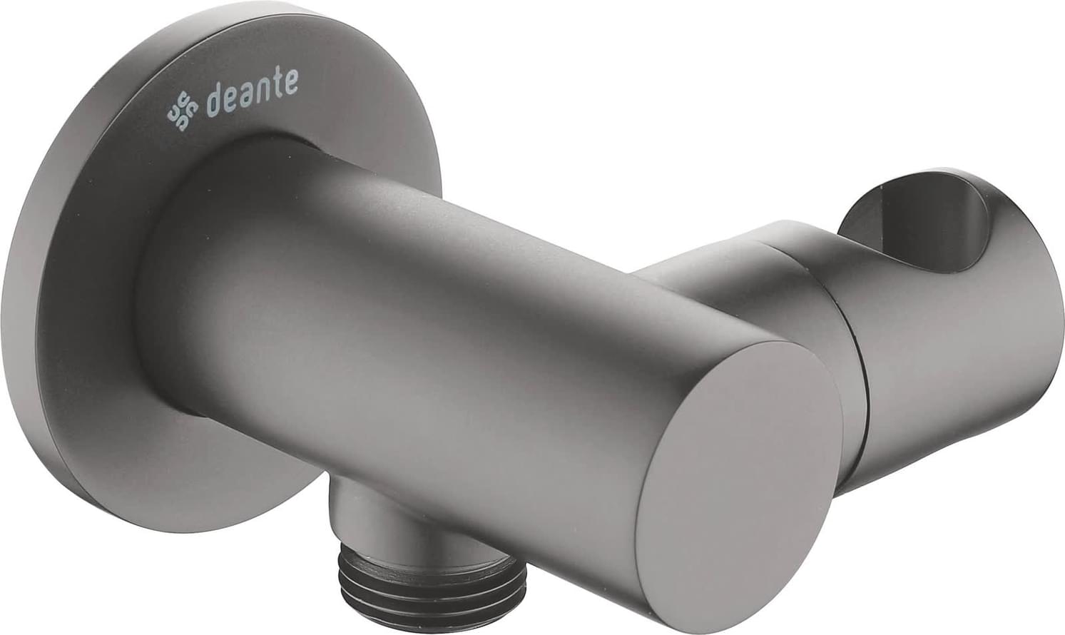 Плитка Deante Cascada Кронштеин для подключения шланга CASCADA с держателем для лейки титан  поверхность матовая