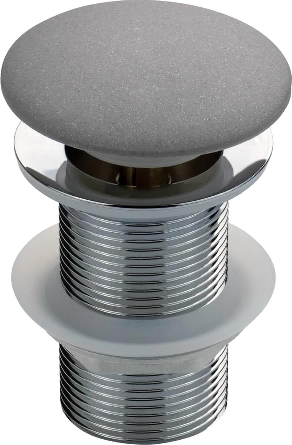 Плитка Deante Click-Clack Клапан CLICK-CLACK для гранитной раковины - без перелива серый металлик  поверхность матовая