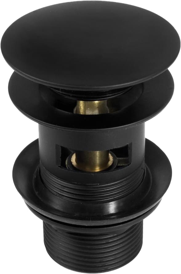 Плитка Deante Click-Clack Клапан для раковины CLICK-CLACK - с переливом черный  поверхность матовая