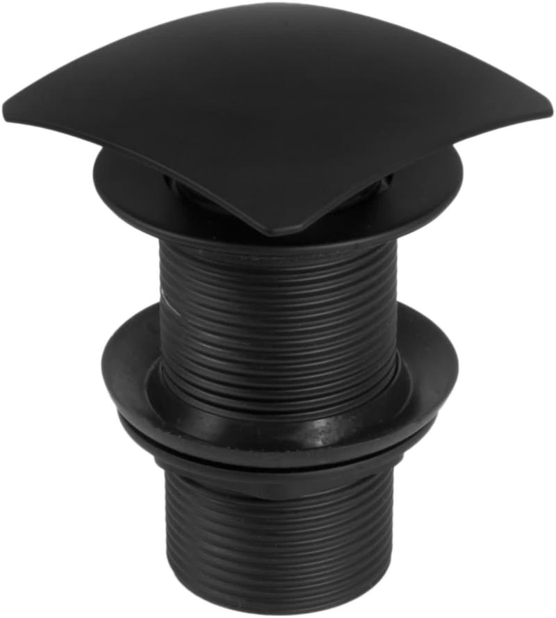 Плитка Deante Click-Clack Клапан для раковины CLICK-CLACK без перелива квадратный черный  поверхность матовая