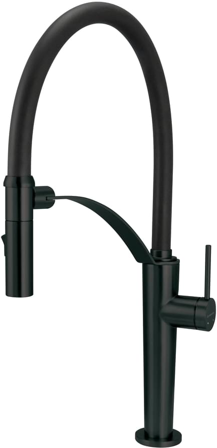 Плитка Deante Corda Смеситель CORDA для кухни с выдвижным изливом черный  поверхность матовая