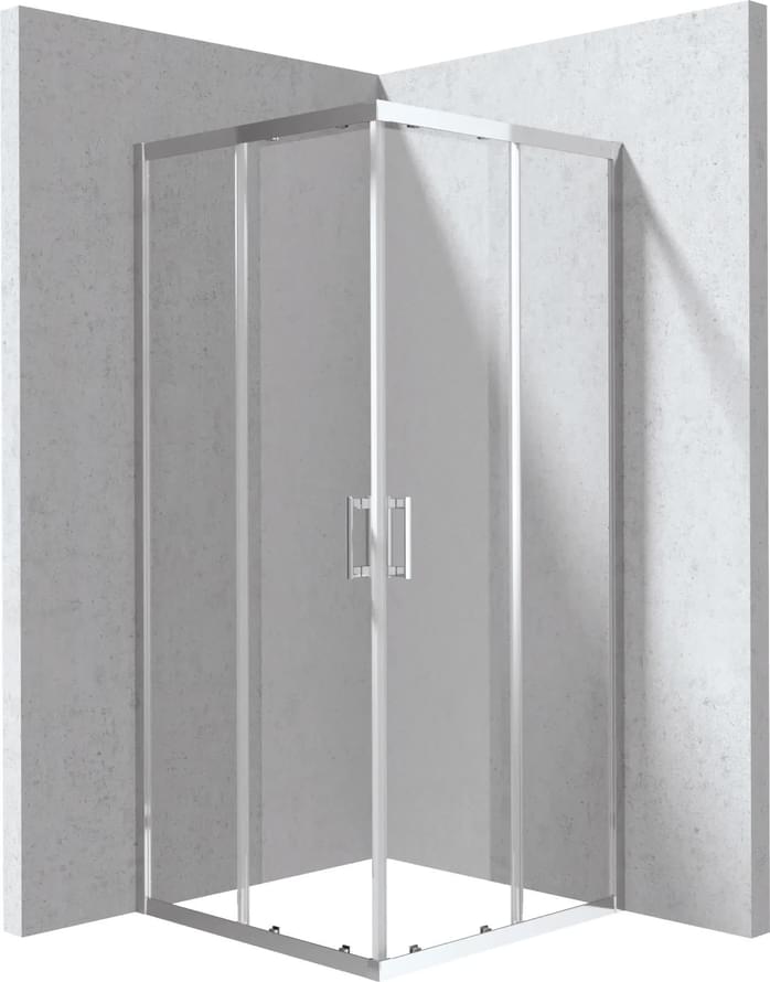 Плитка Deante Funkia Evo Душевой уголок FUNKIA EVO 90x90x195см прозрачное стекло 5мм хром  поверхность глянец