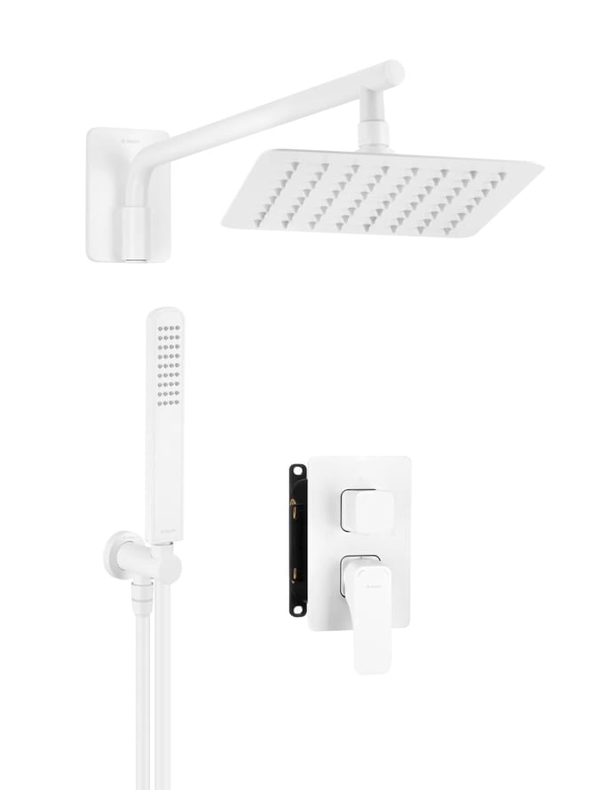 Плитка Deante Hiacynt Набор для душа скрытого монтажа HIACYNT с BOX белый  поверхность матовая