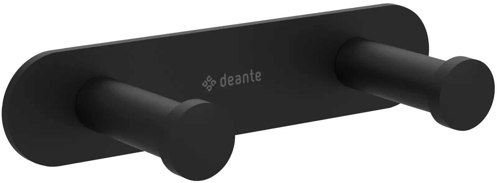 Плитка Deante Jasmin Крючок двойной на планке JASMIN черный  поверхность матовая