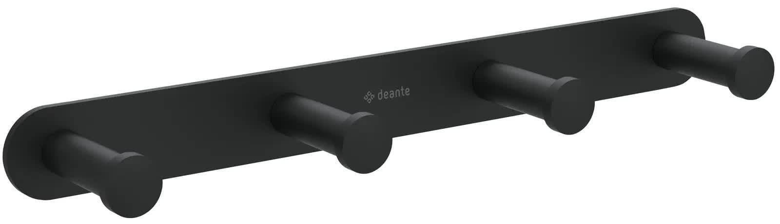 Плитка Deante Jasmin Крючок четверной на планке JASMIN черный  поверхность матовая
