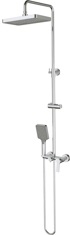 Плитка Deante Loco Душевая колонна LOCO со смесителем верхний душ 320x210мм хром  поверхность глянец