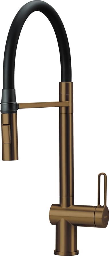 Плитка Deante Magnetic Смеситель для кухни MAGNETIC с гибким изливом 2 вида струй бронза  поверхность брашированная