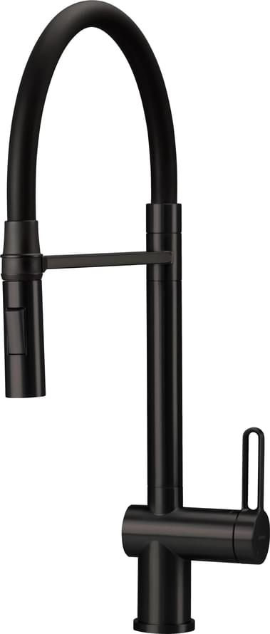 Плитка Deante Magnetic Смеситель для кухни MAGNETIC с гибким изливом 2 вида струй черный  поверхность матовая