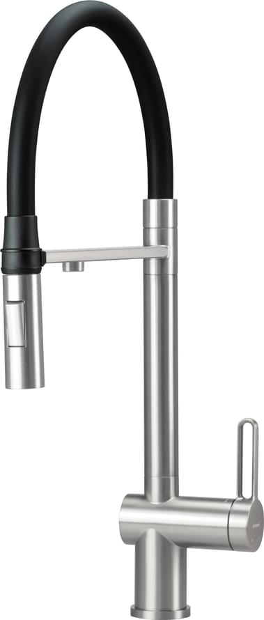 Плитка Deante Magnetic Смеситель для кухни MAGNETIC с подключением для фильтра воды и вытяжным изливом сталь  поверхность брашированная