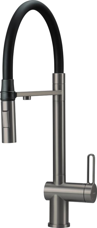 Плитка Deante Magnetic Смеситель для кухни MAGNETIC с подключением для фильтра воды и вытяжным изливом титан  поверхность матовая