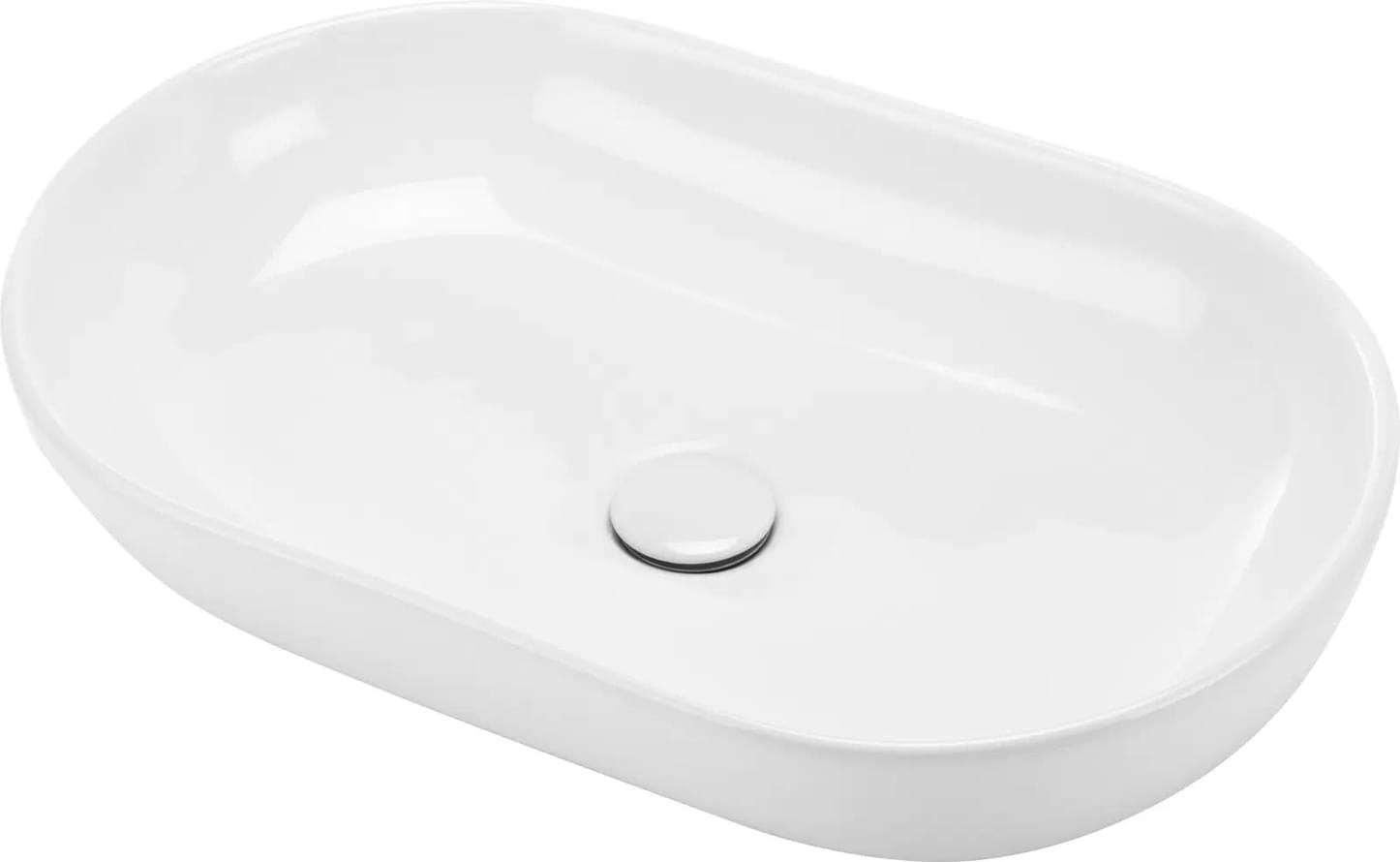 Плитка Deante Peonia Раковина накладная PEONIA 55x35 белый  поверхность глянец