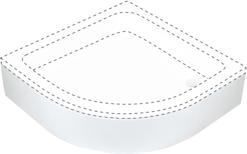 Плитка Deante Plus II Панель для душевого поддона PLUS II 800x800 мм акриловый белый  поверхность глянец