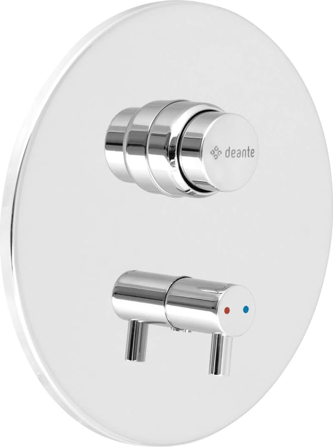 Плитка Deante Press Смеситель PRESS для душа с регулировкой температуры порционный скрытого монтажа хром  поверхность глянец