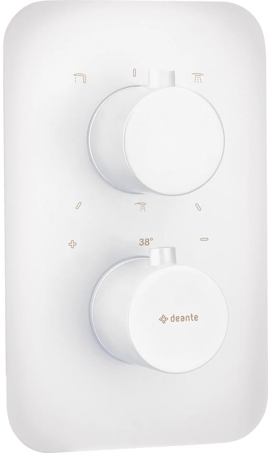 Плитка Deante Round Внешняя часть смесителя ROUND 3 выхода белый  поверхность матовая