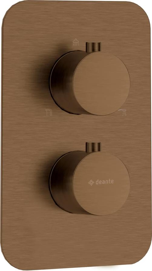 Плитка Deante Round Внешняя часть смесителя ROUND 3 выхода бронза  поверхность брашированная