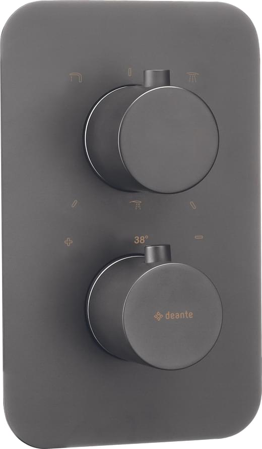 Плитка Deante Round Внешняя часть смесителя ROUND 3 выхода титан  поверхность матовая