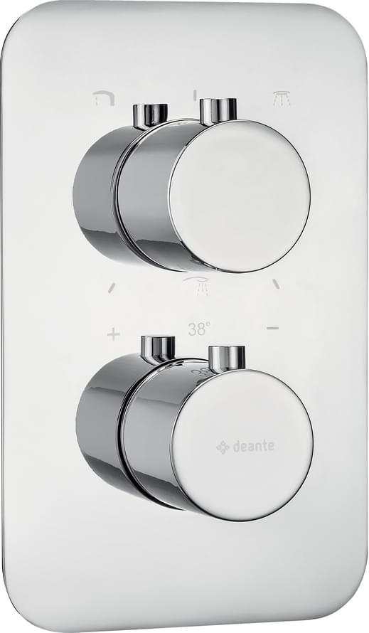 Плитка Deante Round Внешняя часть смесителя ROUND 3 выхода хром  поверхность глянец