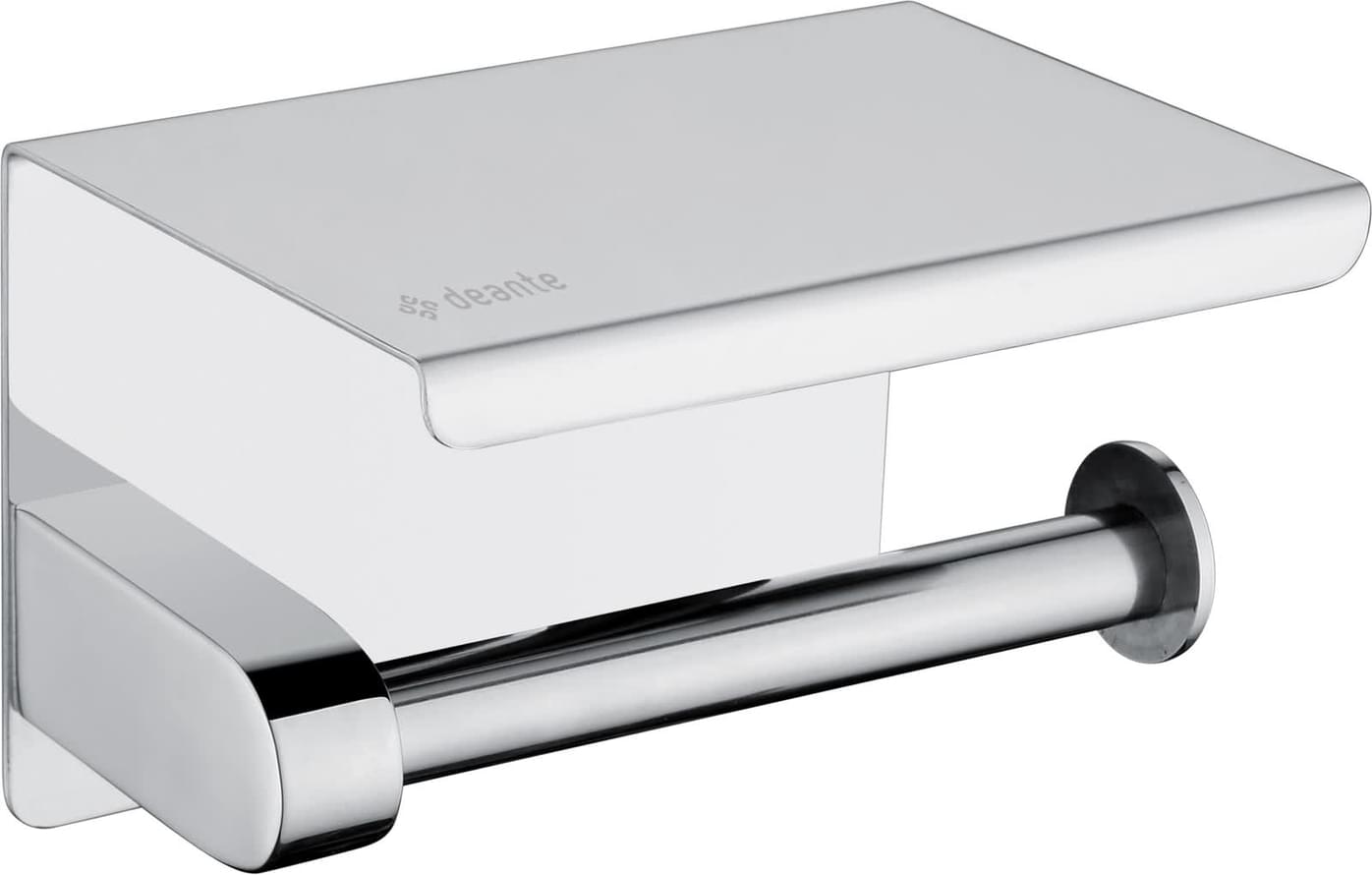 Плитка Deante Round Держатель ROUND для туалетной бумаги с крышкой хром  поверхность глянец