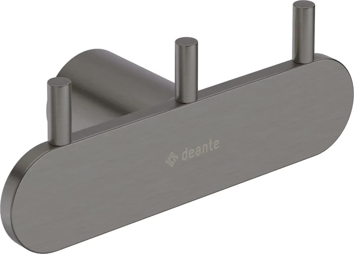 Плитка Deante Round Крючок ROUND тройной титан  поверхность брашированная