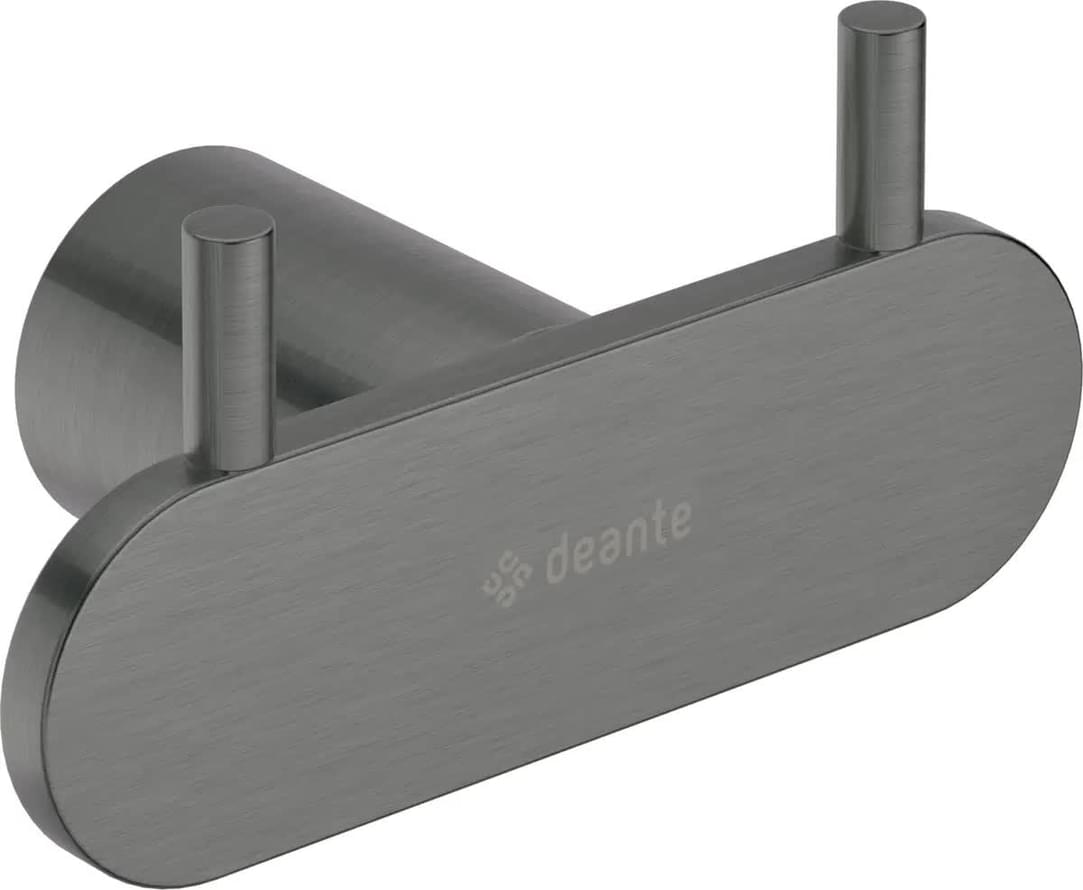 Плитка Deante Round Крючок двойной ROUND титан  поверхность брашированная