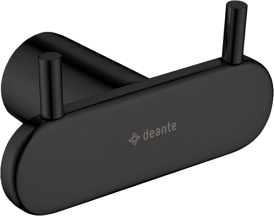 Плитка Deante Round Крючок двойной ROUND черный  поверхность матовая