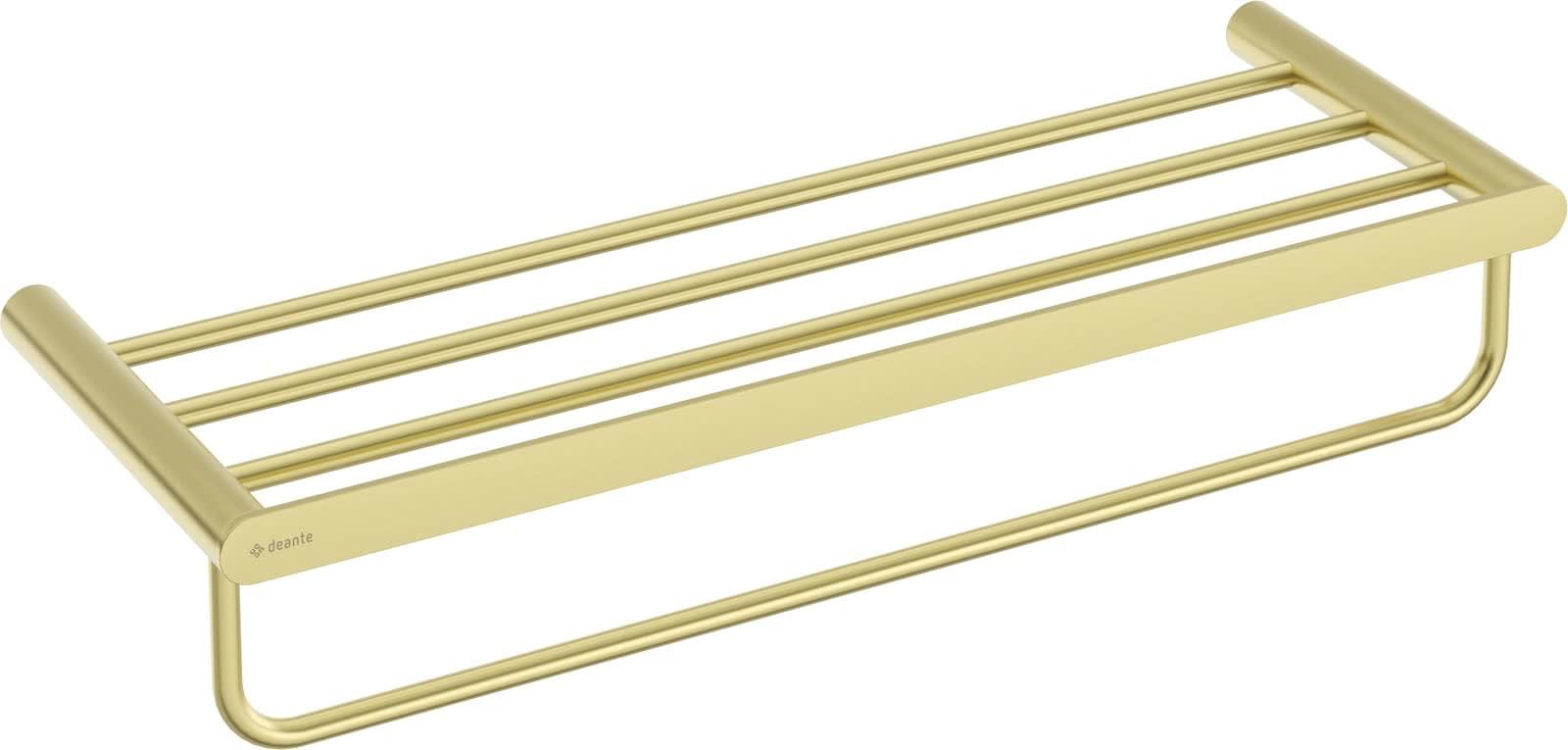 Плитка Deante Round Полка ROUND для полотенец 628мм золото матовый  поверхность брашированная