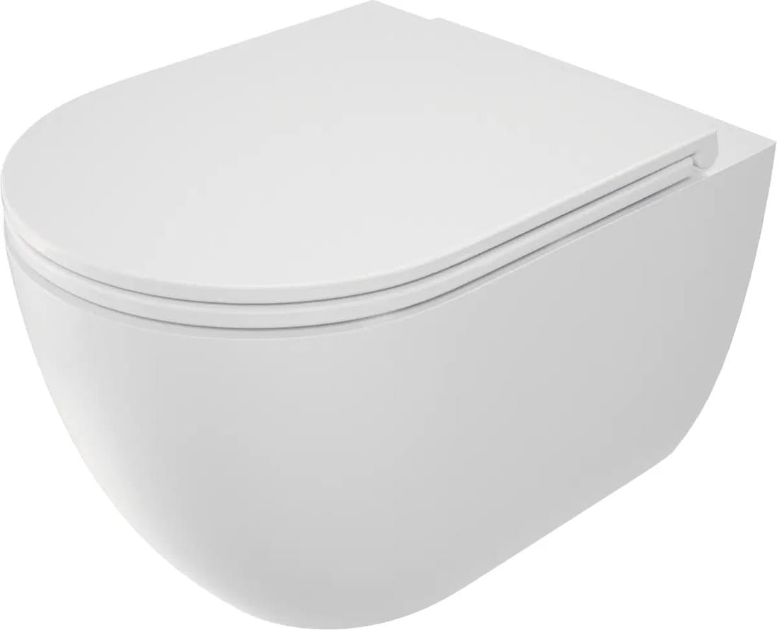 Плитка Deante Round Унитаз подвесной ROUND безободковый сиденье микролифт 515x365 белый матовый  поверхность матовая