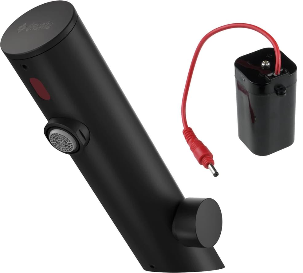 Плитка Deante Sense Смеситель для раковины сенсорный SENSE с регулировкой температуры от батареек черный  поверхность матовая