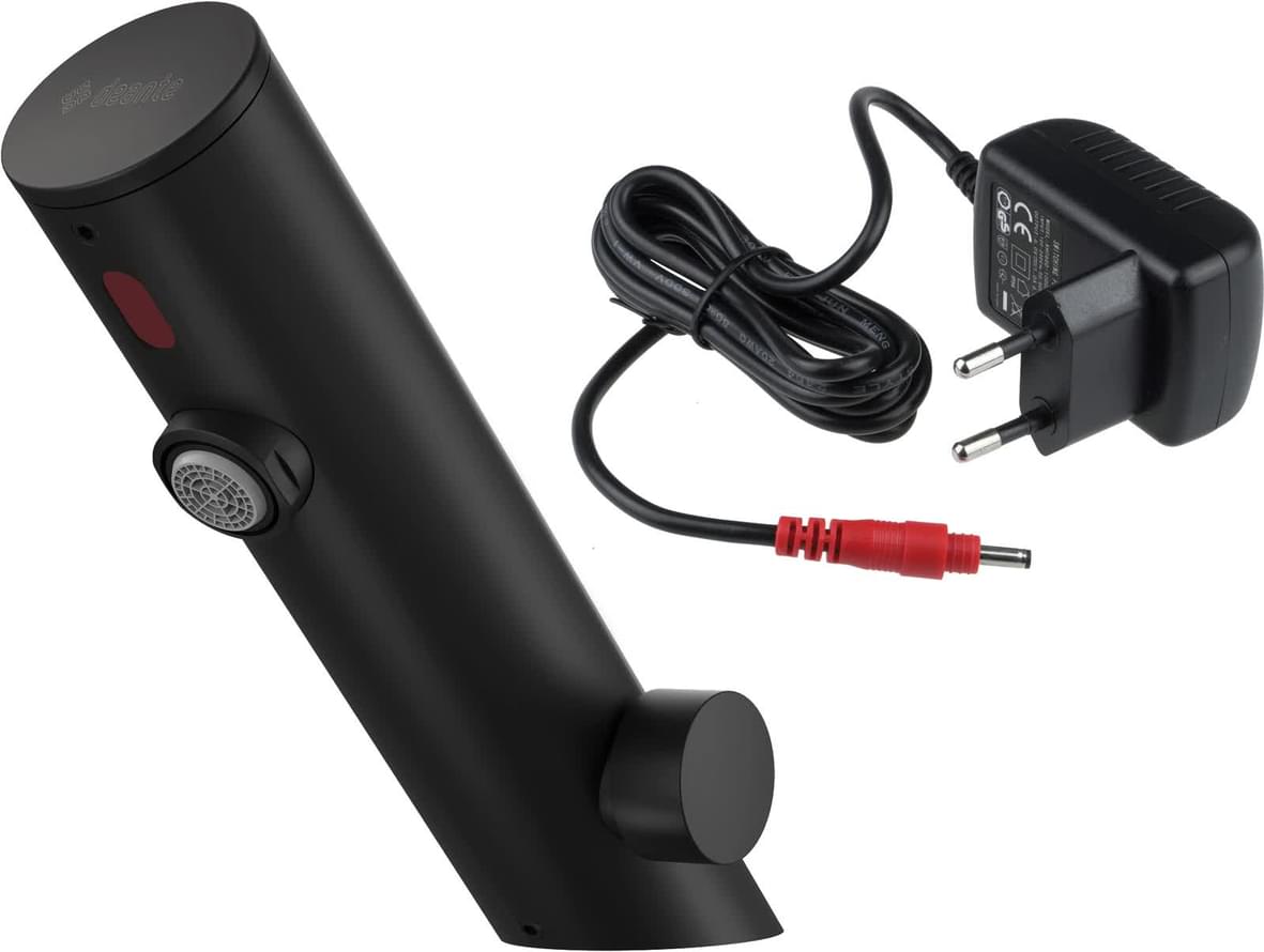 Плитка Deante Sense Смеситель для раковины сенсорный SENSE с регулировкой температуры от сети 220В черный  поверхность матовая