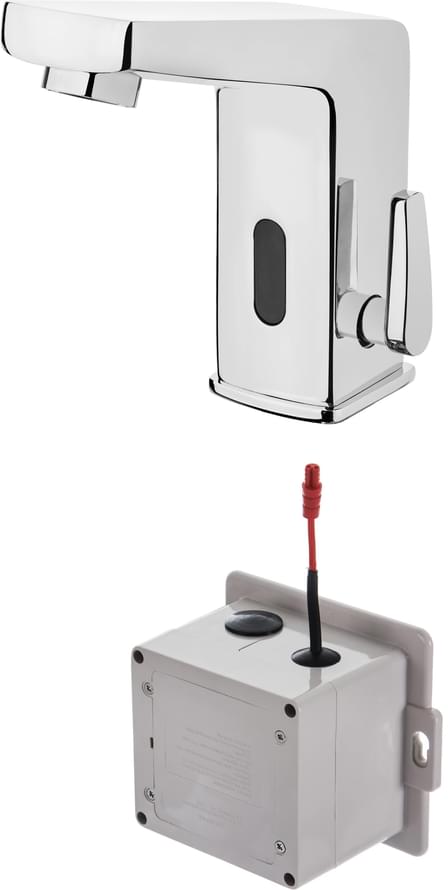 Плитка Deante Sensor Смеситель сенсорный SENSOR с регулировкой температуры от батареек хром  поверхность глянец