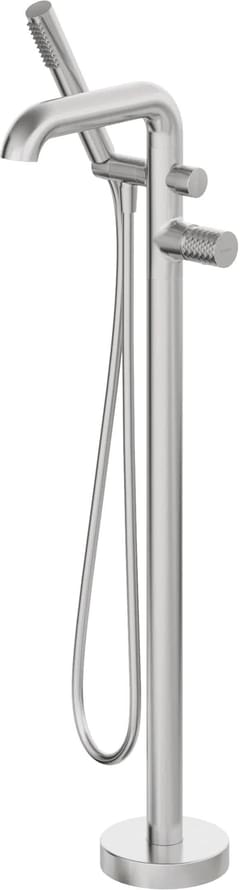 Плитка Deante Silia Hexa Смеситель SILIA HEXA для ванны напольный с внутренней частью сталь  поверхность брашированная