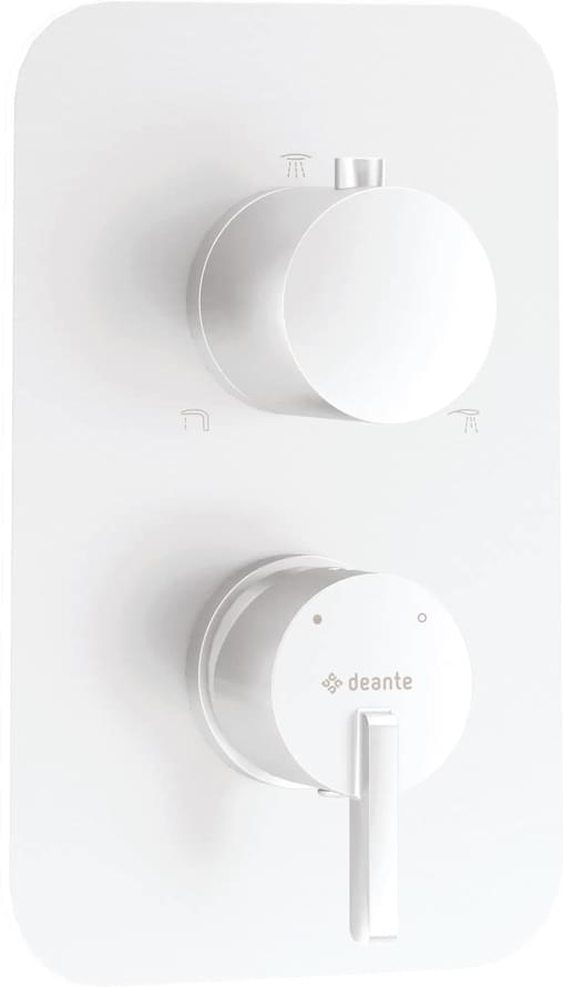 Плитка Deante Silia Внешняя часть смесителя SILIA 3 выхода белый  поверхность матовая