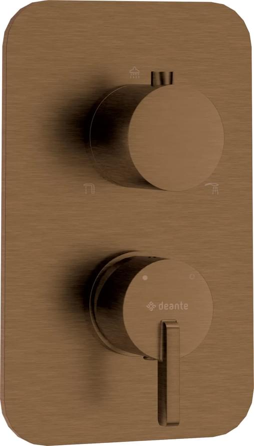 Плитка Deante Silia Внешняя часть смесителя SILIA 3 выхода бронза  поверхность брашированная