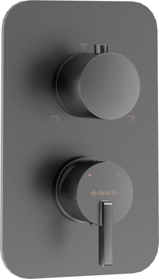 Плитка Deante Silia Внешняя часть смесителя SILIA 3 выхода титан  поверхность матовая
