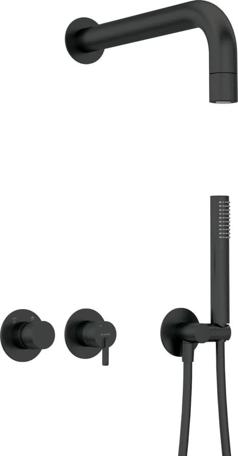 Плитка Deante Silia Набор SILIA для душа скрытого монтажа горизонтальный черный  поверхность матовая