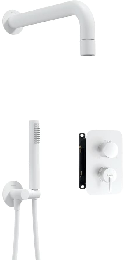 Плитка Deante Silia Набор для душа SILIA скрытого монтажа с BOX белый матовый  поверхность матовая