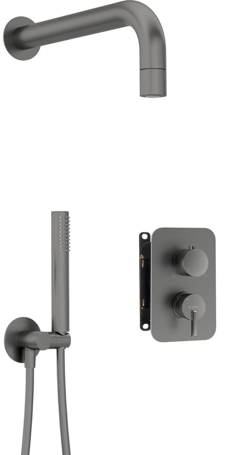 Плитка Deante Silia Набор для душа SILIA скрытого монтажа с BOX титан  поверхность матовая