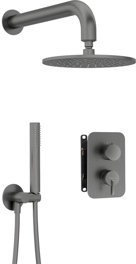 Плитка Deante Silia Набор для душа скрытого монтажа SILIA с BOX титан  поверхность матовая