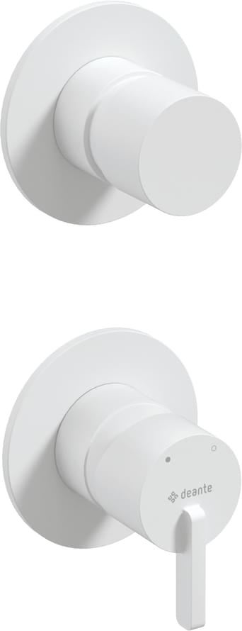 Плитка Deante Silia Смеситель SILIA встраиваемый с переключателем на 2 положения CLICK-CLACK белый матовый  поверхность матовая